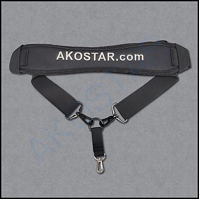 Padded Shoulder Strap (Akostar), with Clip for Handheld TX